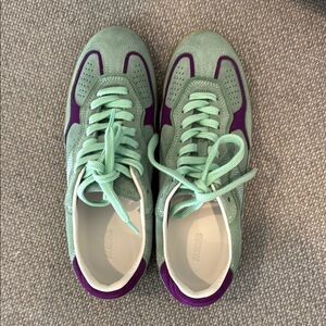 Mint Green and Purple Sneakers